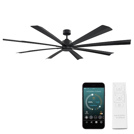 Modern Forms Fans Size Matters Indoor or Outdoor Smart Ceiling Fan in Matte Black FR-W2403-84-MB